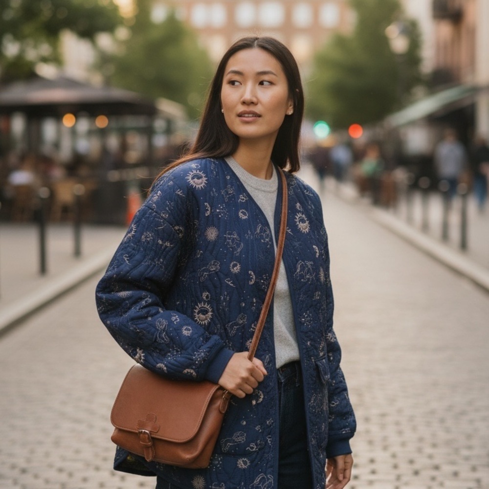 Yessi Quilted Jacket Cosmic Multi Color Beautiful 🤩